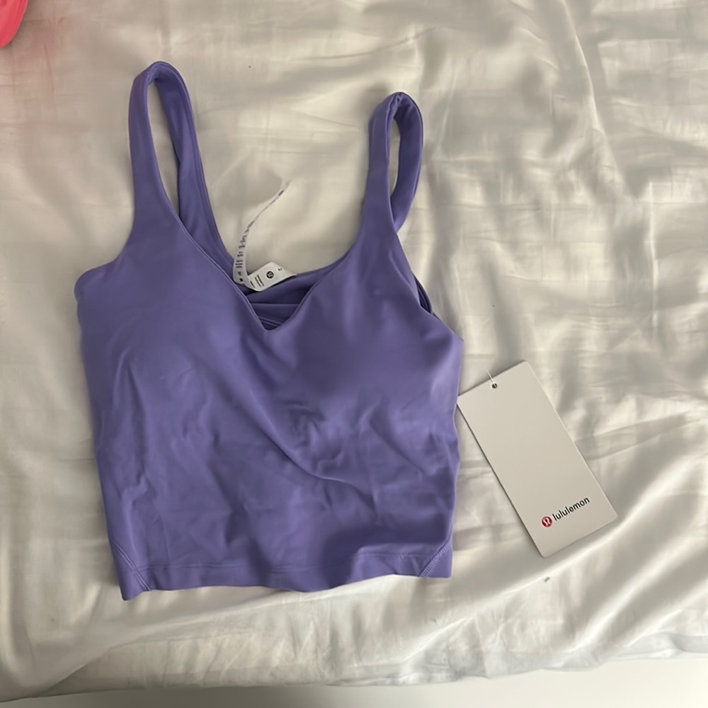 NWT lululemon purple align tank size 2